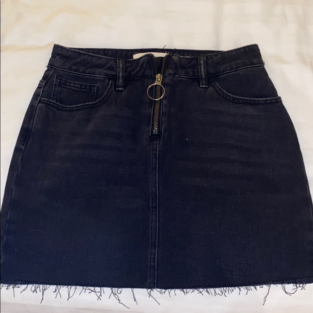 black denim skirt